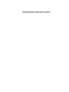 Journal Entries (Internal Transfers)