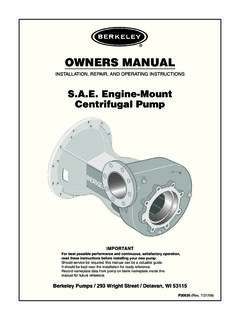 S.A.E. Engine-Mount Centrifugal Pump - Berkeley …
