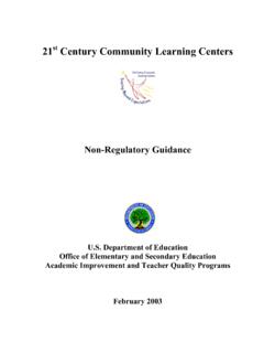 21st Century Community Learning Centers Non-Regulatory ...
