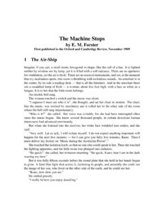 The Machine Stops - University of California, Davis
