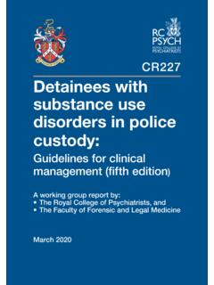 Detainees with substance use disorders in police custody