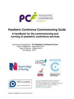 Paediatric Continence Commissioning Guide
