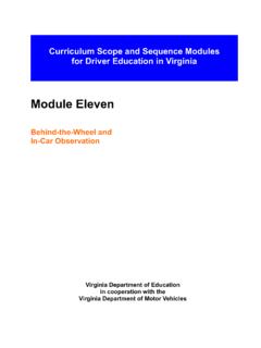 Module Eleven - Virginia Department of Education