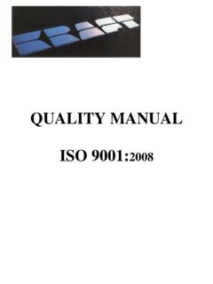QUALITY MANUAL ISO 9001 - Elsmar