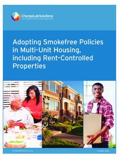 Adopting Smokefree Policies in Multi-Unit Housing ...