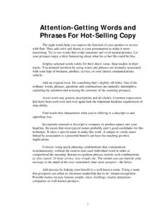 Attention-Getting Words and Phrases For Hot-Selling Copy