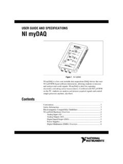 NI myDAQ User Guide and Specifications