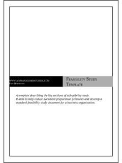 Feasibility Study Template Free Download
