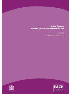 Asian Women, Domestic Violence and Mental Health