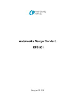 Waterworks Design Standard EPB 501 - SaskH 2 O