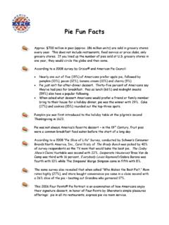 Pie Fun Facts - American Pie Council