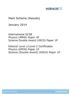 Mark Scheme (Results) January 2014 - Edexcel