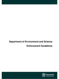 Department of Environment and Science Enforcement …