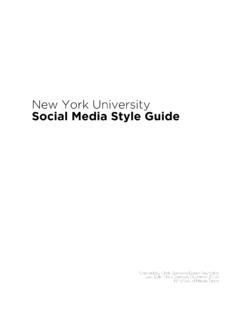 New York University Social Media Style Guide