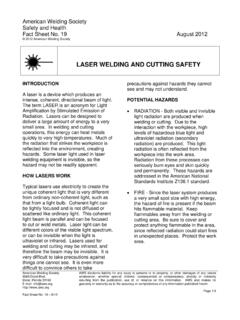 LASER WELDING AND CUTTING SAFETY - …