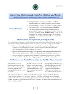 Supporting the Success of Homeless Children and Youths - ed