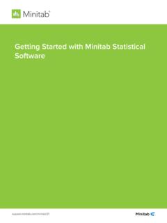 Getting Started with Minitab Statistical Software