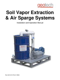 Geotech Soil Vapor Extraction &amp; Air Sparge …
