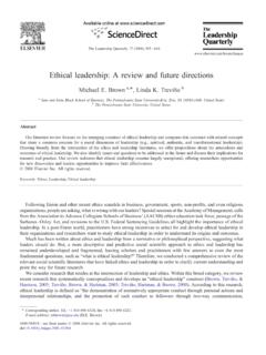 Ethical leadership: A review and future directions