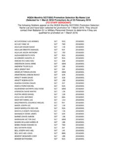 HQDA Monthly SGT/SSG Promotion Selection By-Name List …