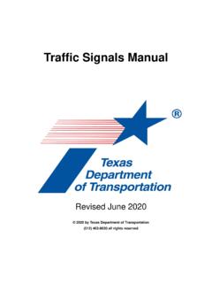 Traffic Signals Manual (TFF) - Texas Department of ...