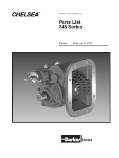 Parts List 348 Series - Chelsea Product