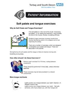 Soft palate and tongue exercises