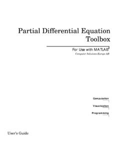 Partial Differential Equation Toolbox User's Guide