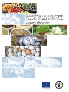 Guidelines for measuring household and individual dietary ...