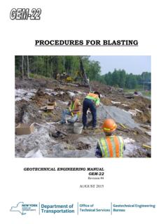 PROCEDURES FOR BLASTING - New York State Department of ...
