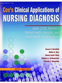 Clinical Applications of Nursing Diagnosis: Adult, …
