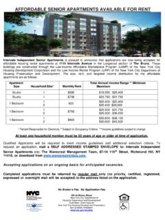 AFFORDABLE SENIOR APARTMENTS AVAILABLE …
