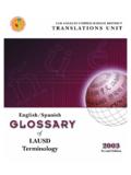 of LAUSD Terminology - Translations Unit, LAUSD