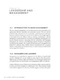 Chapter 10 LEADERSHIP AND MANAGEMENT - WHO