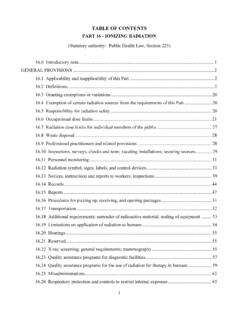 TABLE OF CONTENTS - New York State Department of …