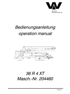 operation manual concrete pump