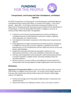 Transportation, and Housing and Urban Development, and ...
