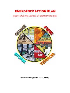 EMERGENCY ACTION PLAN - Center for the Study of …