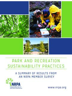 PARK AND RECREATION SUSTAINABILITY PRACTICES