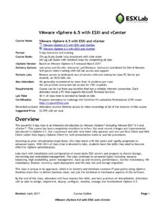VMware vSphere 6.5 with ESXi and vCenter - esxlab.com