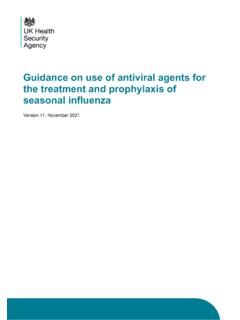 Guidance on use of antiviral agents for the treatment and ...