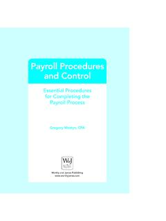 Payroll Procedures and Control - Worthy &amp; James