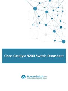 Cisco Catalyst 9200 Switch Datasheet - Router Switch