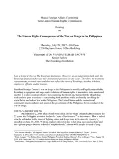 Drug War in the Philippines - Tom Lantos Human Rights ...