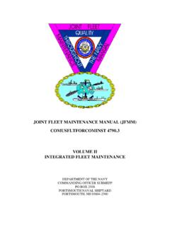 JOINT FLEET MAINTENANCE MANUAL - Naval Sea Systems …