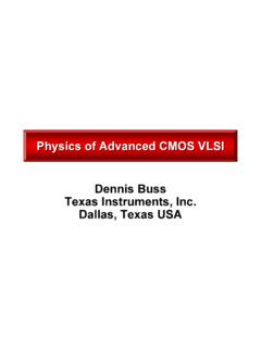 Physics of Advanced CMOS VLSI Dennis Buss Texas ...