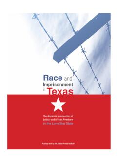 See Justice Policy Brief on TX Imprisonment &amp; Race