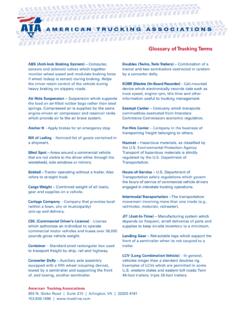 Glossary of Trucking Terms