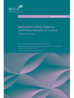 Mathematics in Early Childhood and Primary Education (3-8 ...