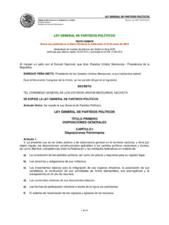 Ley General de Partidos Pol&#237;ticos - diputados.gob.mx